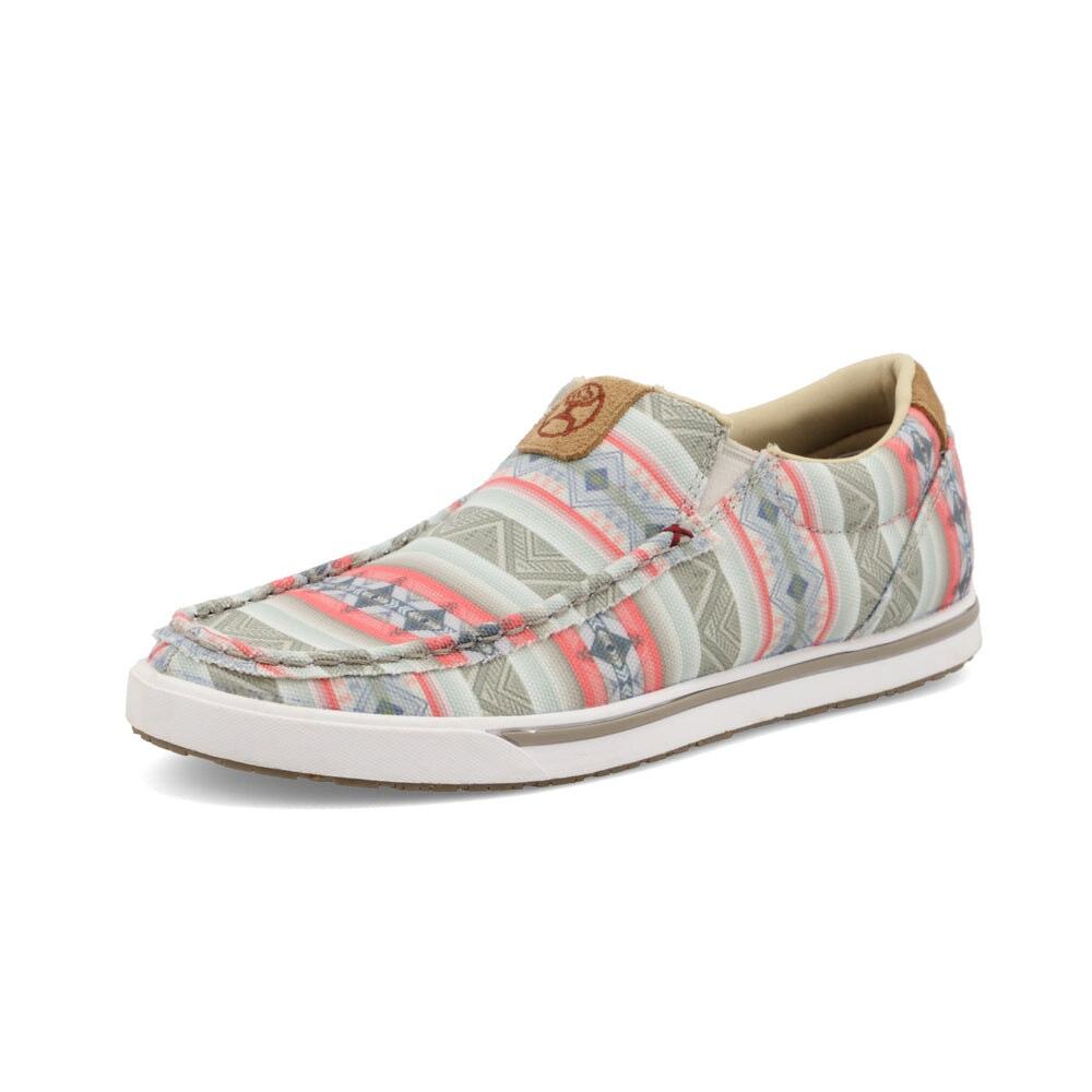 Twisted X Women's Hooey Slip-On Loper loafers 9 new pink green Aztec new $100